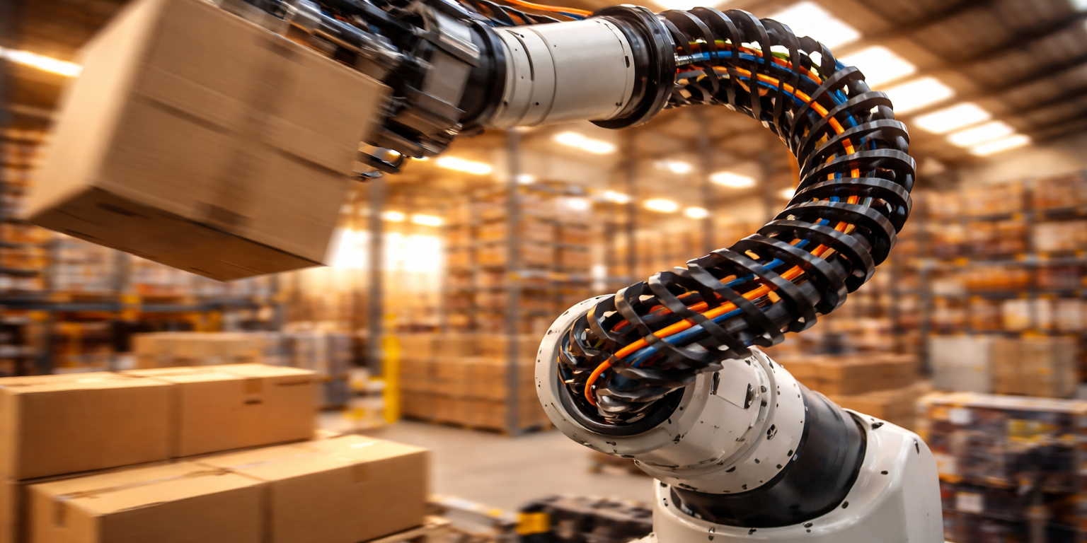 igus Twisterchain Handles 600-Degree Rotation for Palletizing Robots