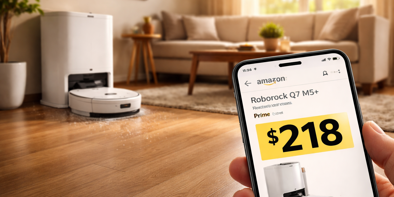 Roborock Q7 M5+ Drops to $218, Sharpening Price Pressure on Mid-Tier Consumer Robotics