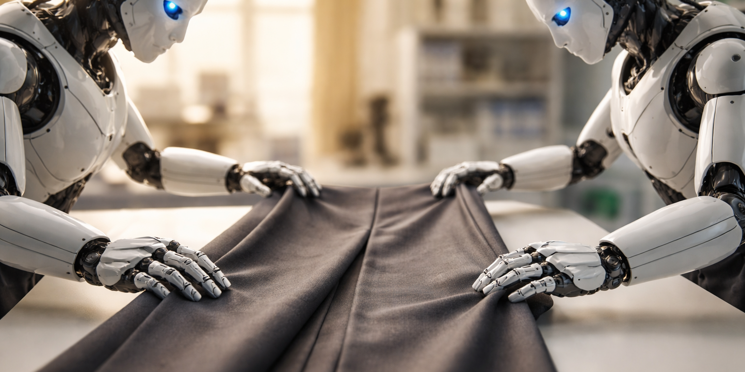 Westlake Robotics WR1 Brain Has Two Humanoids Fold Trousers Together