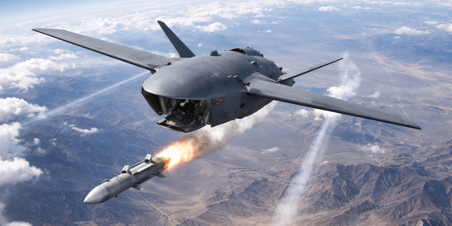 USAF XQ-58A Valkyrie Fires Live AMRAAM in Autonomous Combat Test