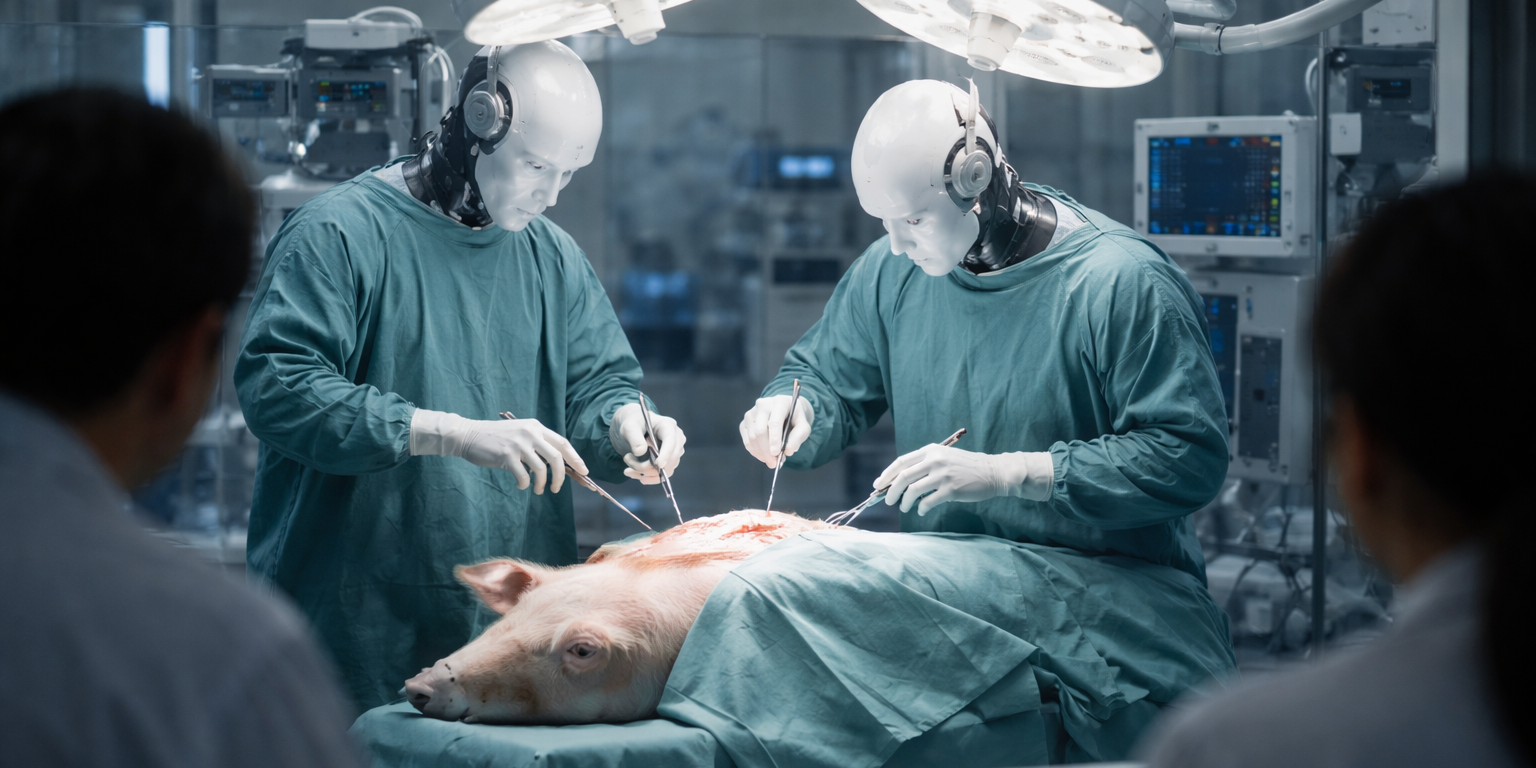 Humanoid Robots Execute First Live Animal Surgery in China Lab Trial