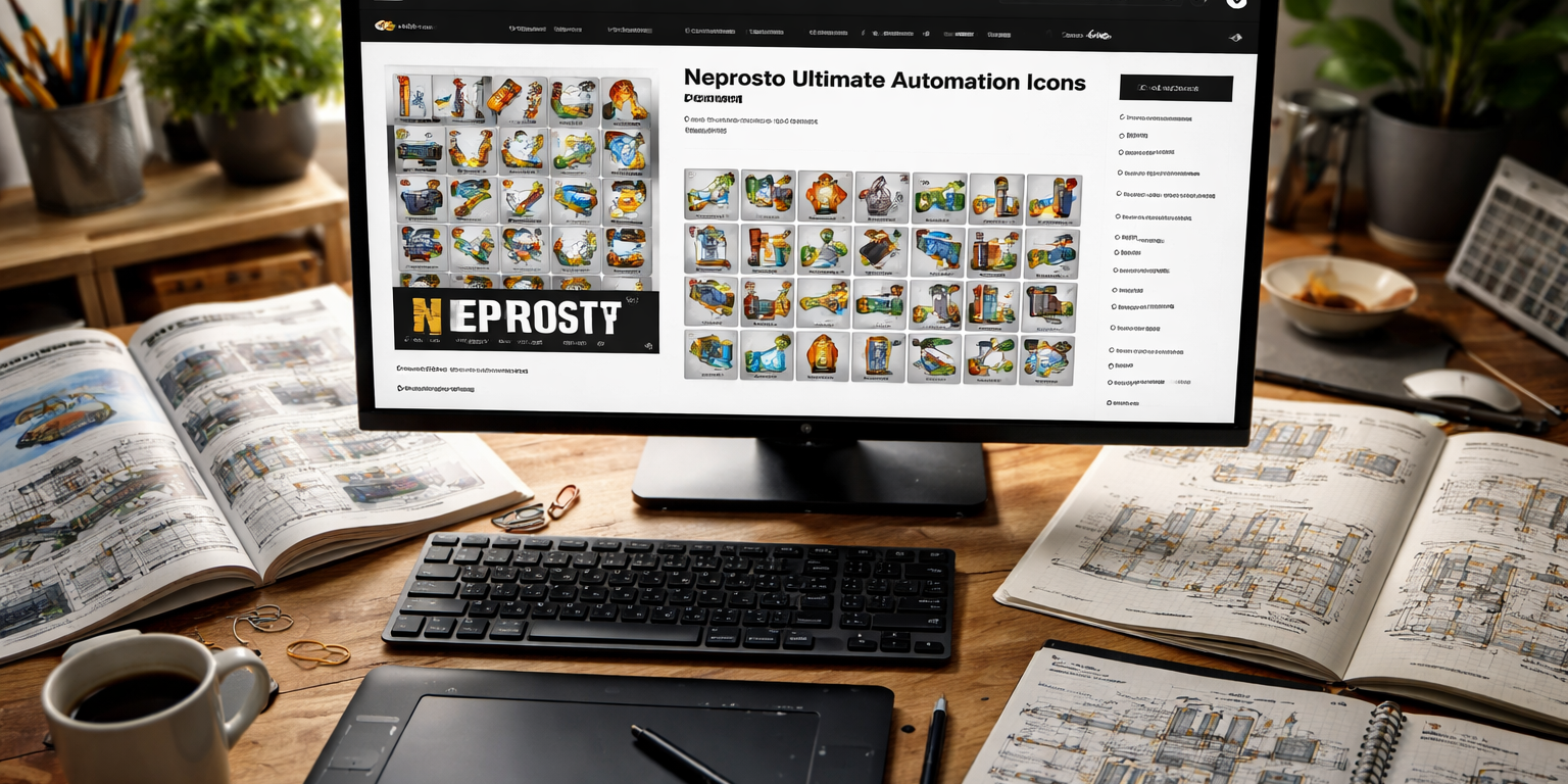 Neprosto Assets Releases 132-Icon Pack for Industrial Automation Game Development