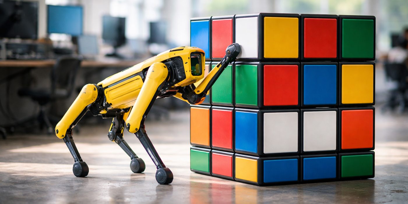 ETH Zurich Quadruped Solves Giant Rubik's Cube Using Only Its Feet