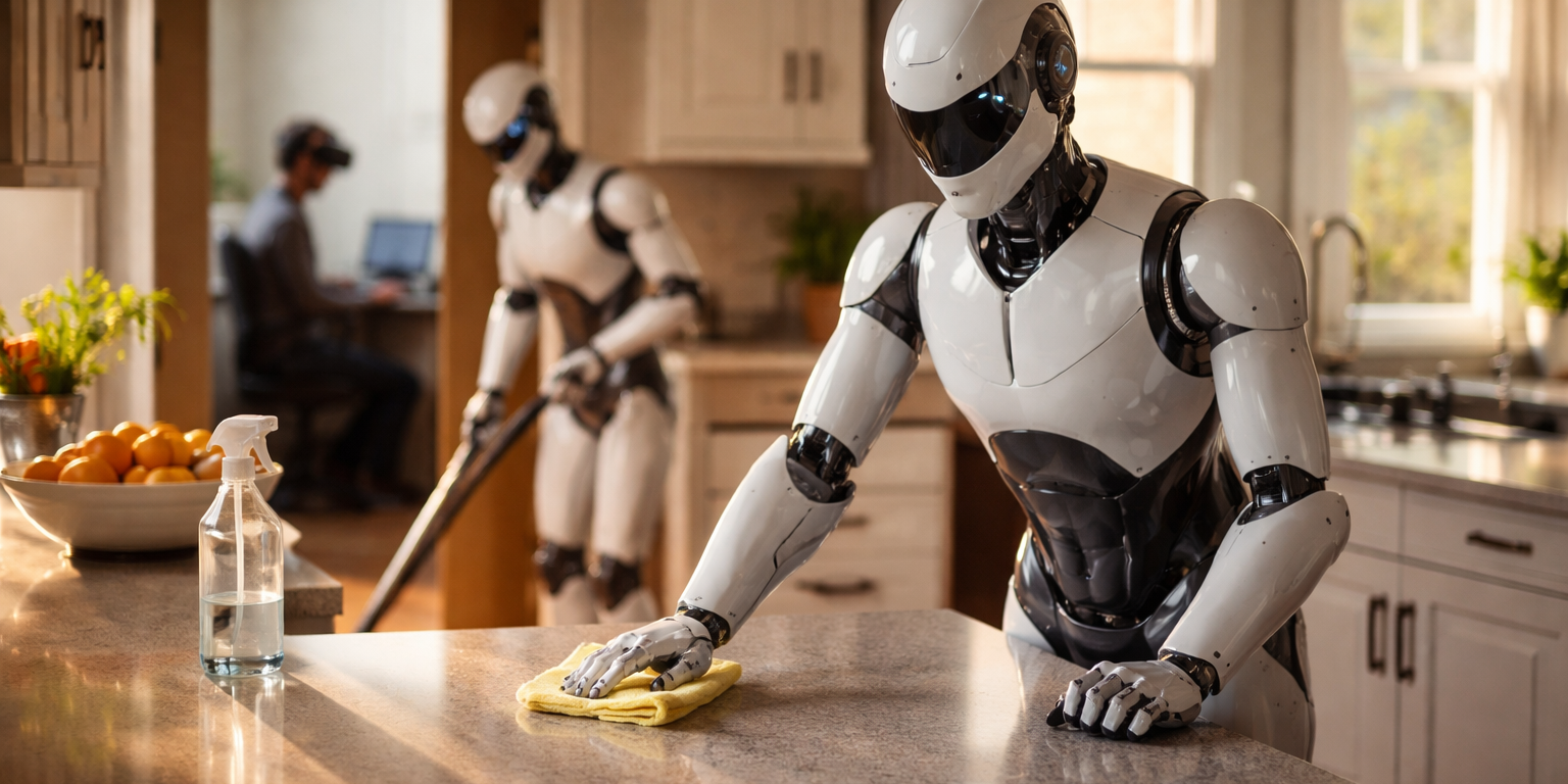 Tau Robotics Humanoids Clean Homes at $55,000 Each, With Humans Piloting